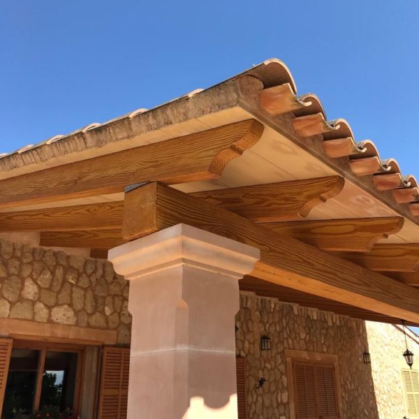 Jacenas hormigón imitación madera