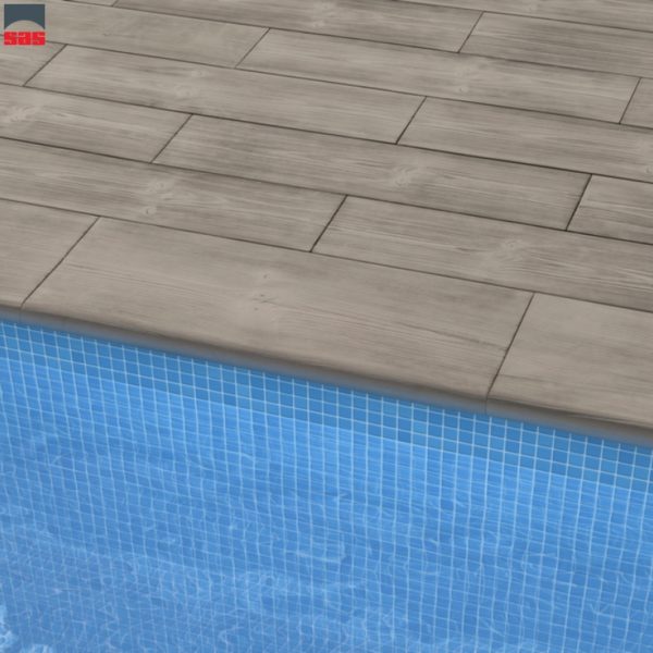 Remate piscina imitación madera
