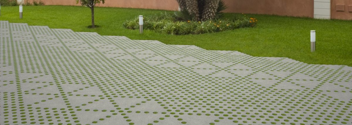 Pavimento cesped gris